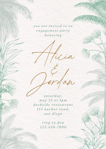 Bermuda dreams - engagement party invitation