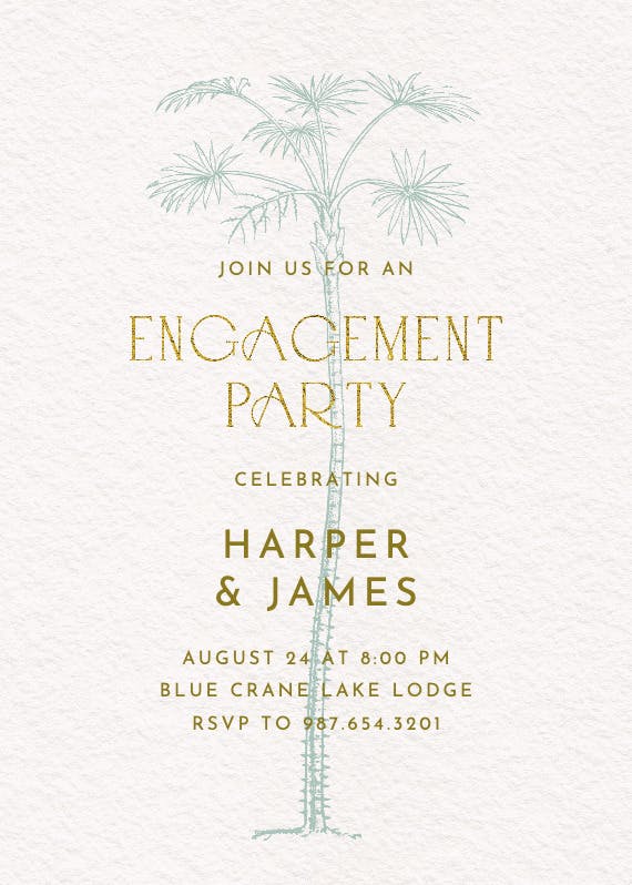 Bermuda fantasies - engagement party invitation