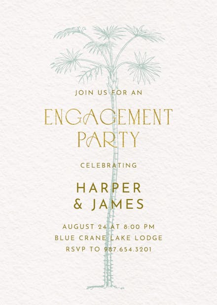 Bermuda fantasies - engagement party invitation