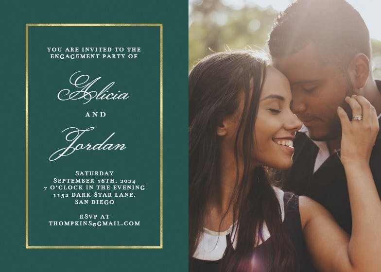 Big date - engagement party invitation