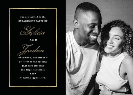 Big date - engagement party invitation