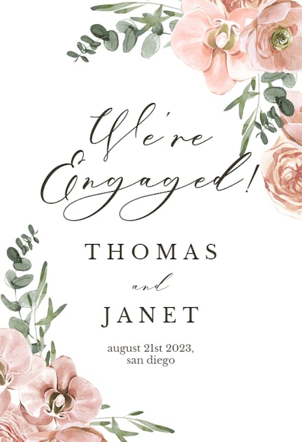Bohemian Wreath - Engagement Announcement