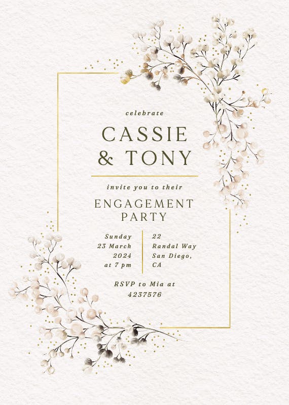 Breathless - engagement party invitation