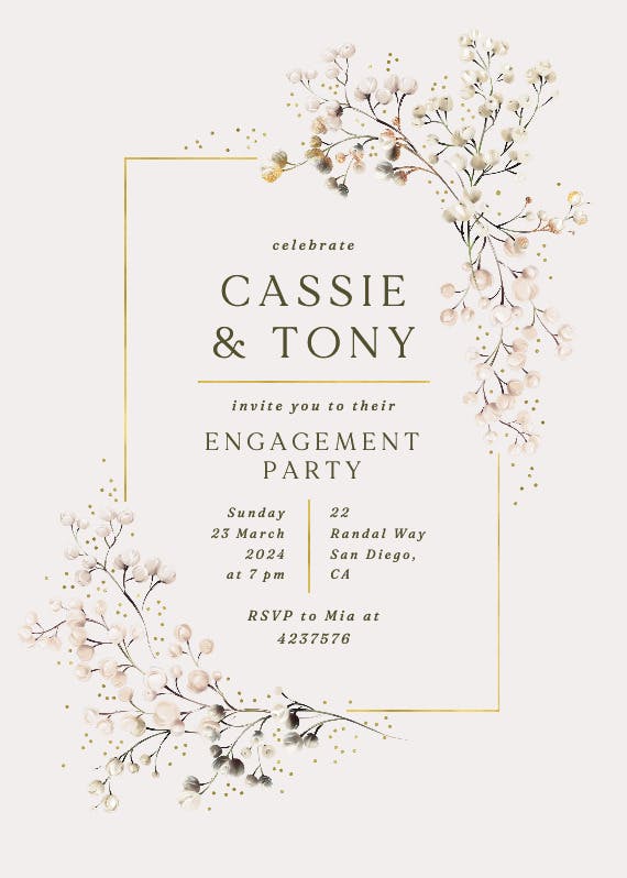 Breathless - engagement party invitation