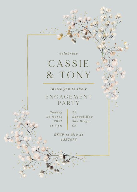 Breathless - engagement party invitation