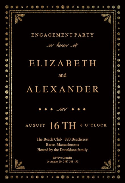 Fancy night - Engagement Party Invitation