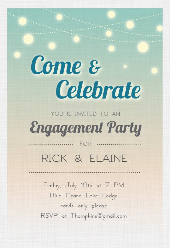 Celebrate engagement -  invitación para fiesta de compromiso