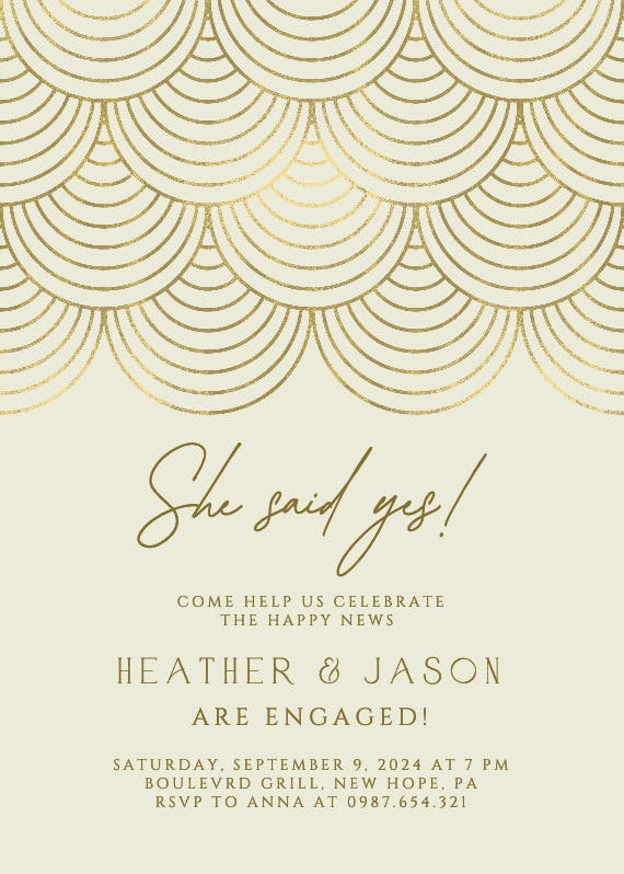 Celebration style -  invitación para fiesta de compromiso