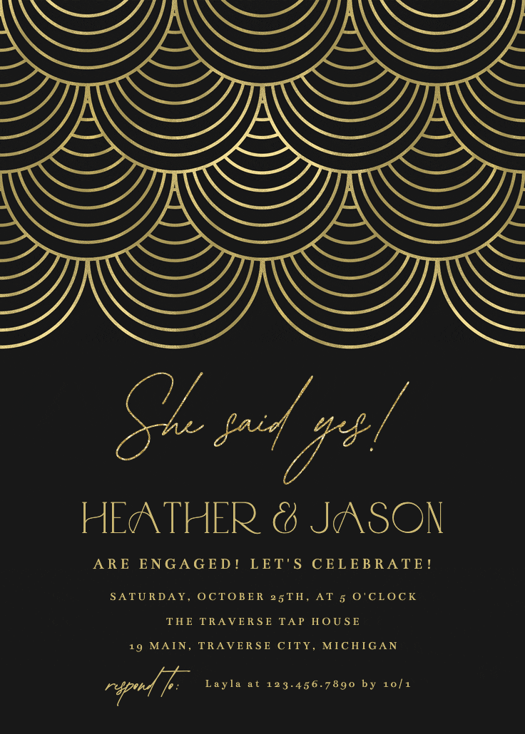Celebration style - engagement party invitation