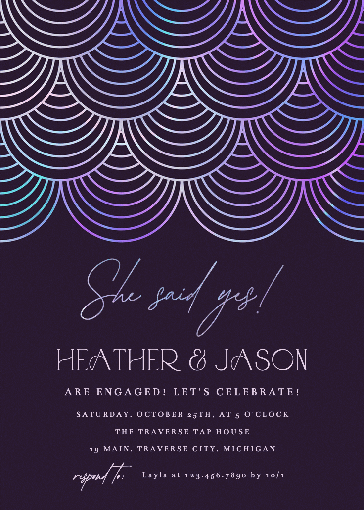 Celebration style - engagement party invitation