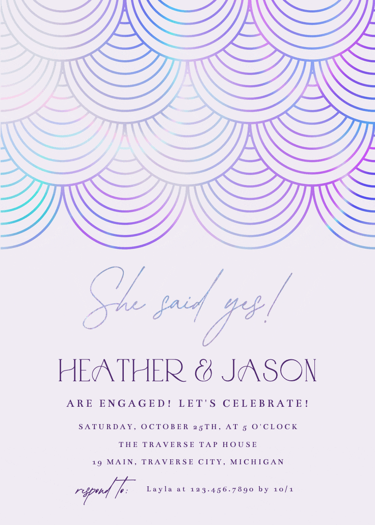 Celebration style - engagement party invitation