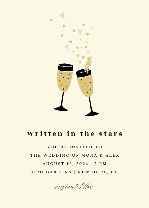Cheers to us - engagement party invitation