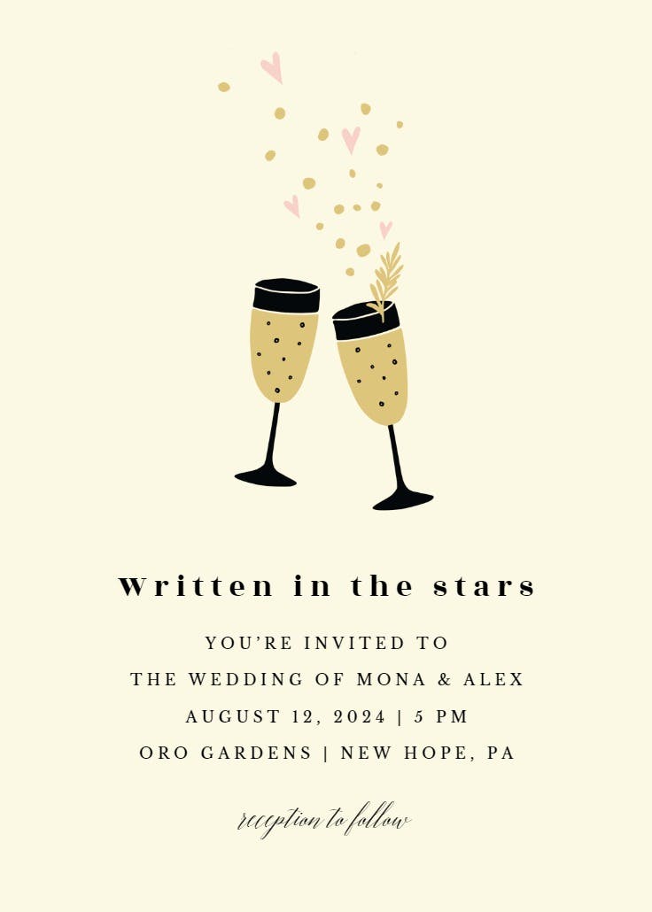 Cheers to us - engagement party invitation