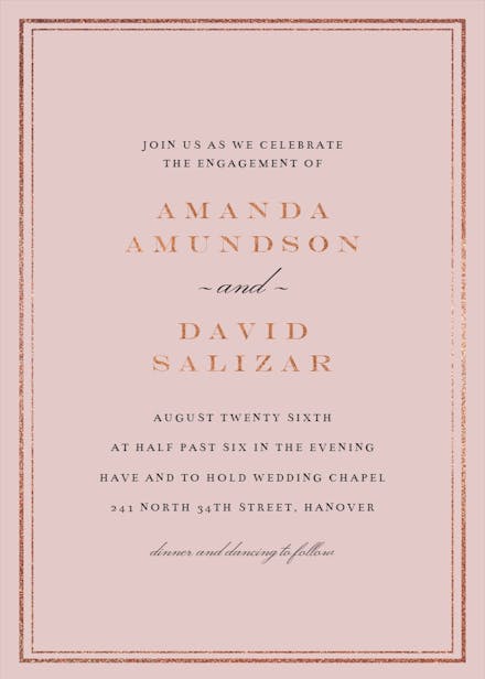 Classy engagement - engagement party invitation