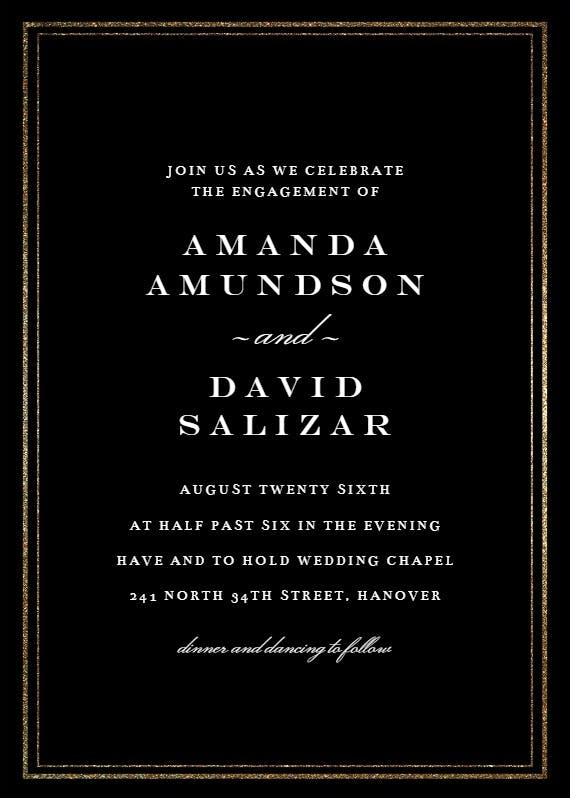 Classy engagement - engagement party invitation