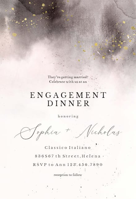 Cold Blush - Engagement Party Invitation