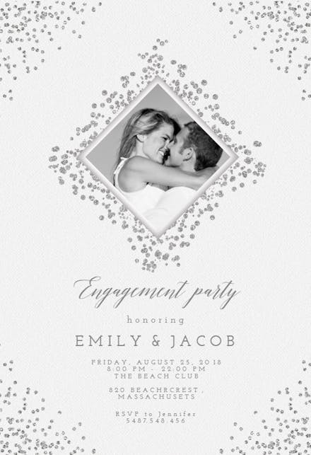 Diamonds - engagement party invitation