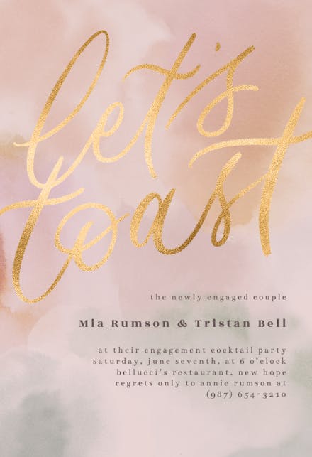 Engagement toast - engagement party invitation