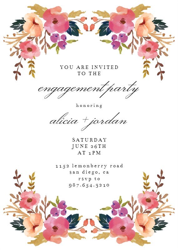 Fairy forest woodland - engagement party invitation