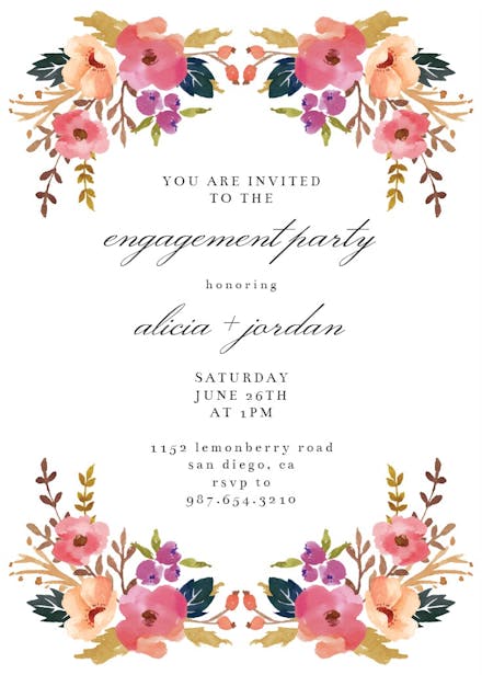 Fairy forest woodland - engagement party invitation