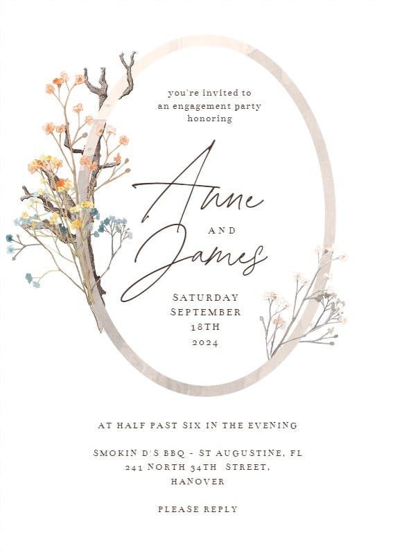 Fairy tale border - engagement party invitation