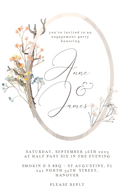 Fairy Tale Border - Engagement Party Invitation