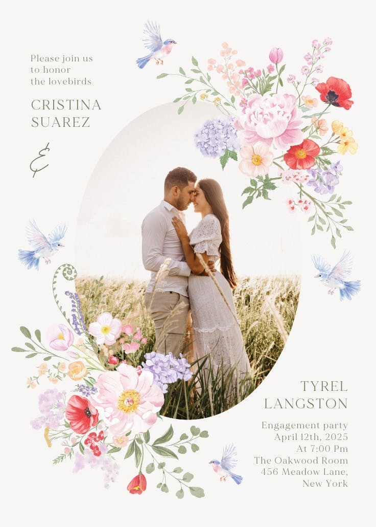 Forever begins here - engagement party invitation