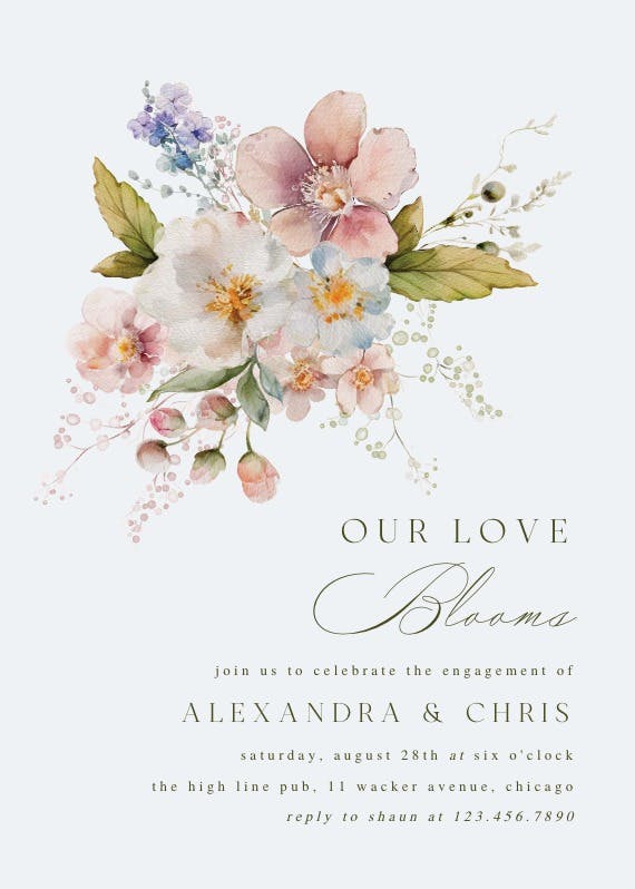 Forever love - engagement party invitation