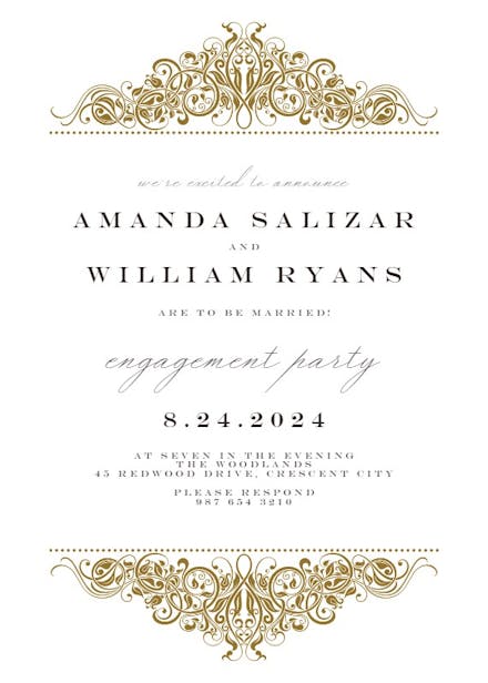 Fancy night - Engagement Party Invitation Template | Greetings Island