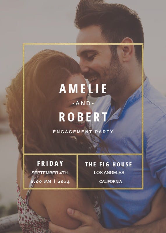 Framed - engagement party invitation