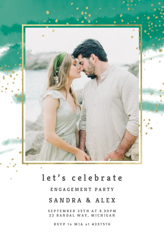 Fresh & fancy - engagement party invitation