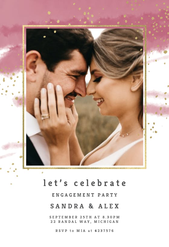 Fresh & fancy - engagement party invitation