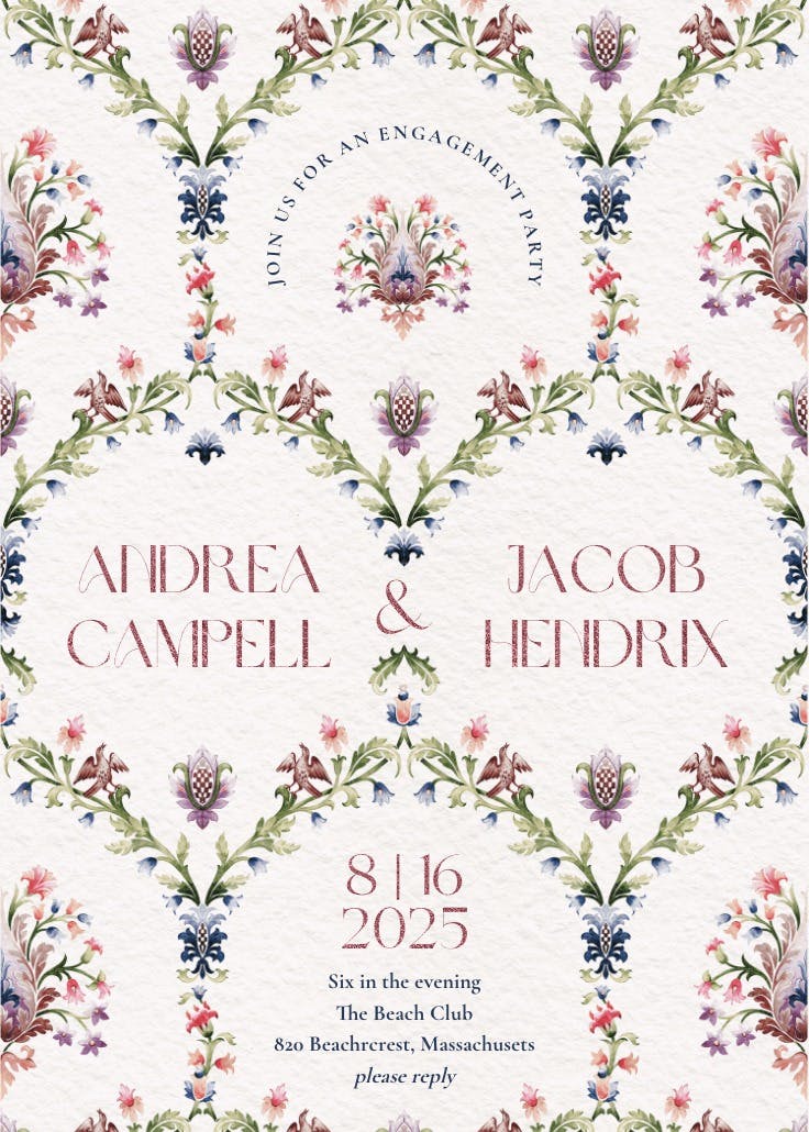 Gateway to forever -  invitación para fiesta de compromiso