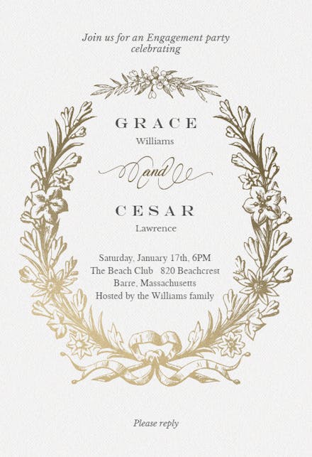 Engagement Party Invitation Templates Free Greetings Island Engagement Party Invitation Templates