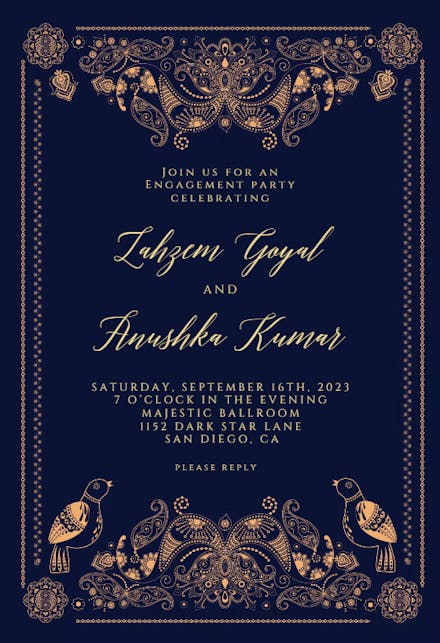 Engagement Party Invitation Templates Free Greetings Island