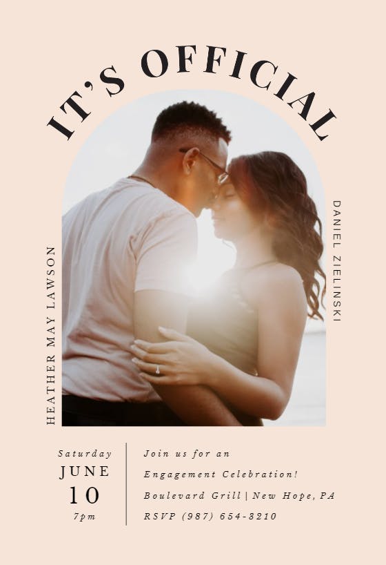 It is official - engagement party invitation
