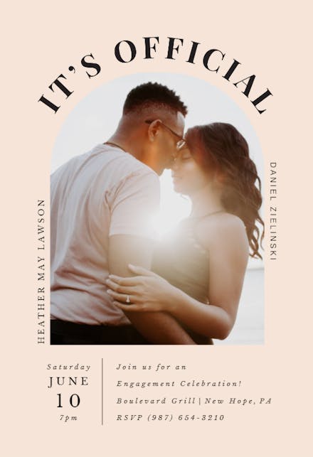 It is official - engagement party invitation