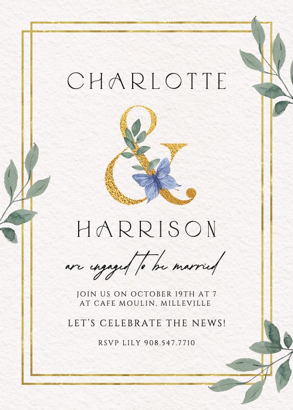 Just like that - engagement party invitation
