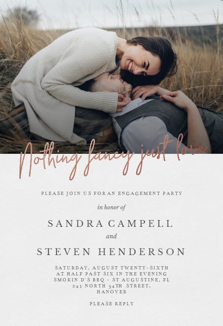 Just Love - Engagement Party Invitation