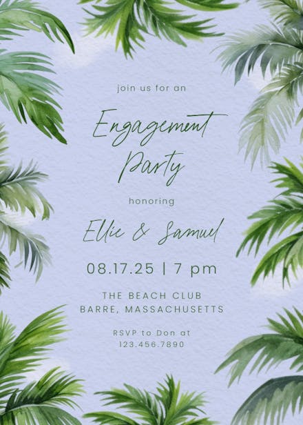 Life's a beach - engagement party invitation