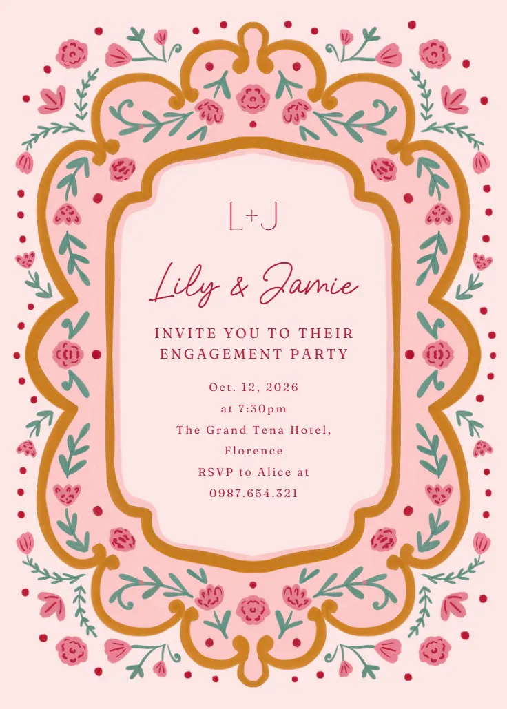 Love frame - การ์ดเชิญงานหมั้น