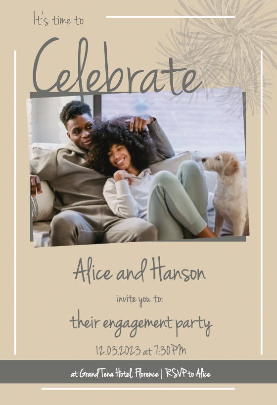 Love sparks - engagement party invitation