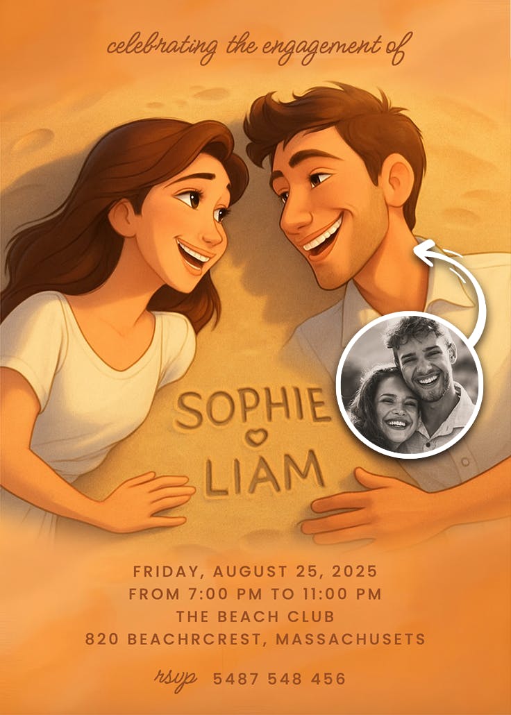Mark the moment -  invitación para fiesta de compromiso