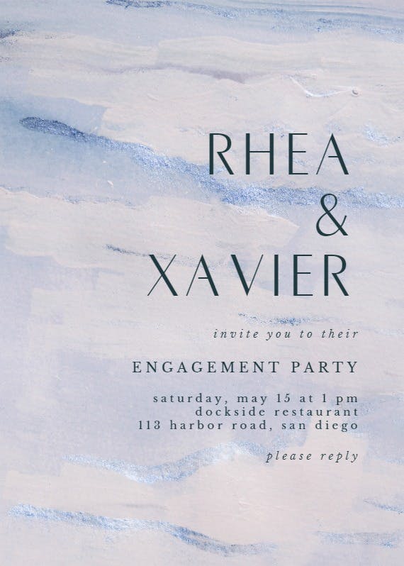Minimal and elegant - engagement party invitation