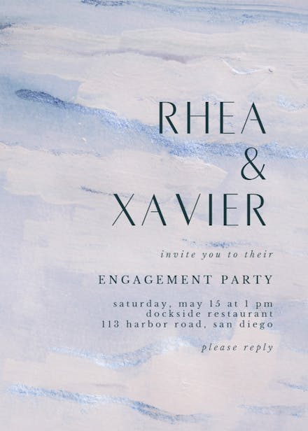 Minimal and elegant - engagement party invitation