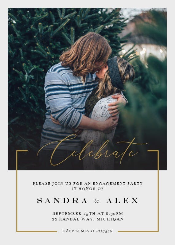New era - engagement party invitation