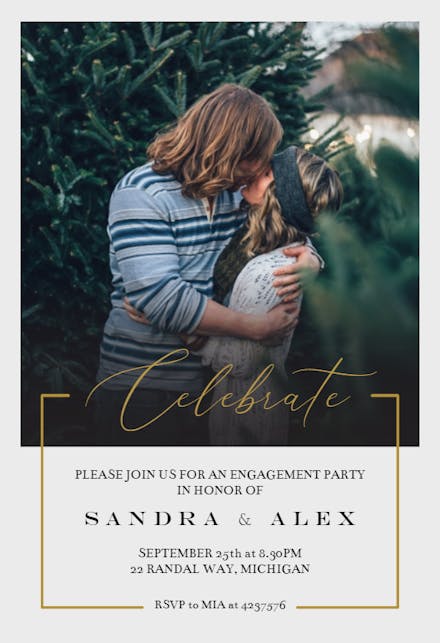 New Era - Engagement Party Invitation