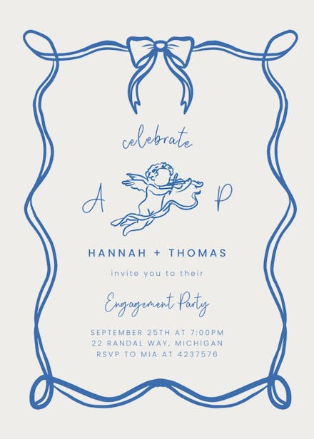 On the horizon - engagement party invitation