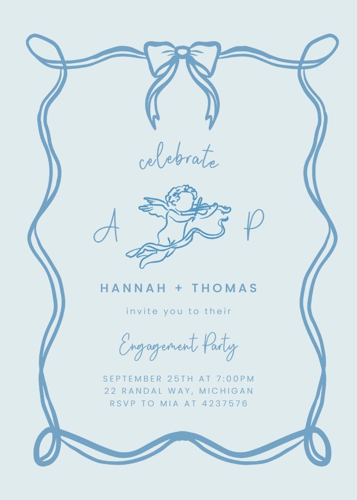 On the horizon - engagement party invitation