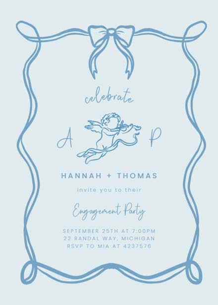 On the horizon - engagement party invitation